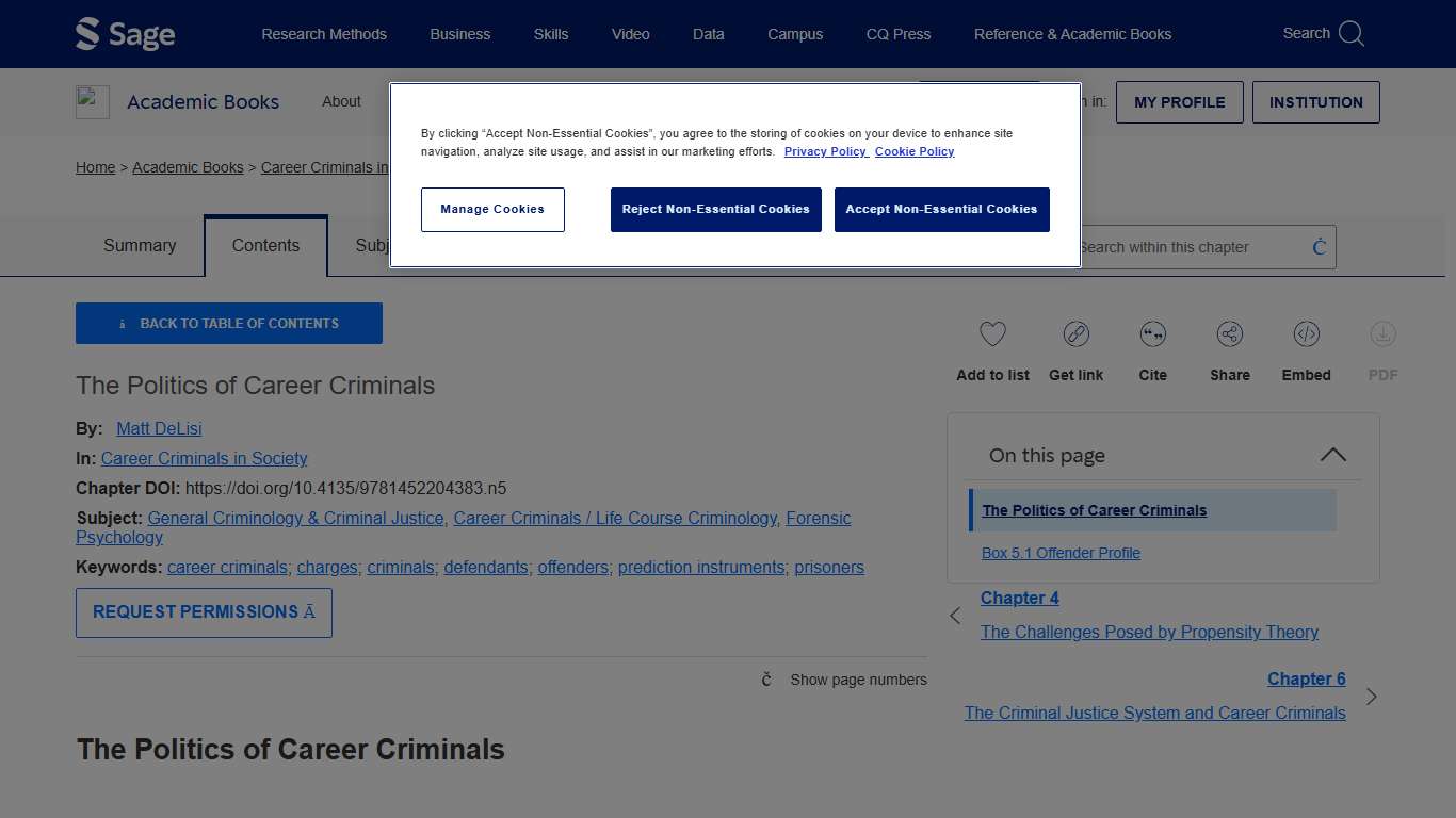 Sage Academic Books - Career Criminals in Society - The Politics of Career Criminals